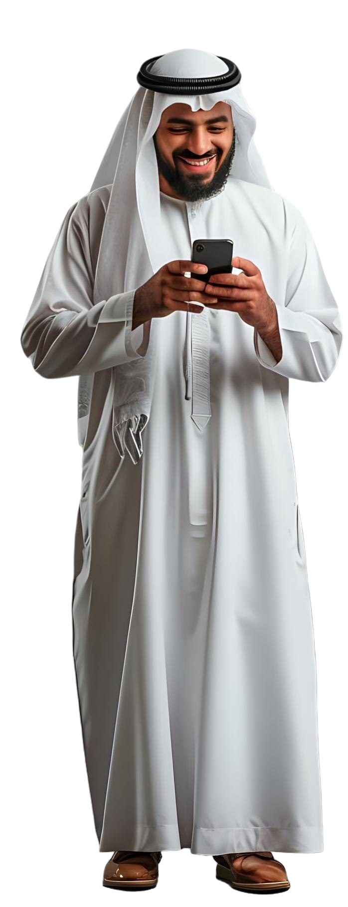 Emirati using phone